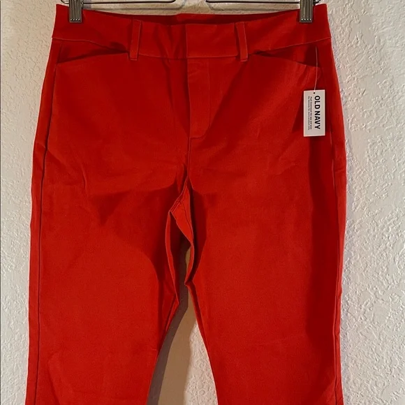 OLD NAVY High-Waisted Pixie Skinny Pants Orange Size 6 Petite With Pockets NEW - Picture 4 of 15